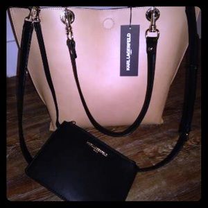 NEW Karl Lagerfeld handbag and wristlet